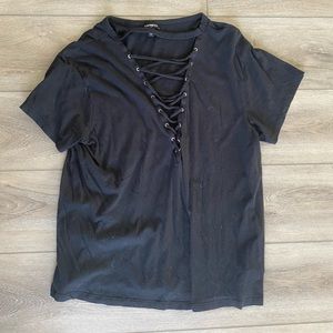 Black Tshirt from Express - open V neck